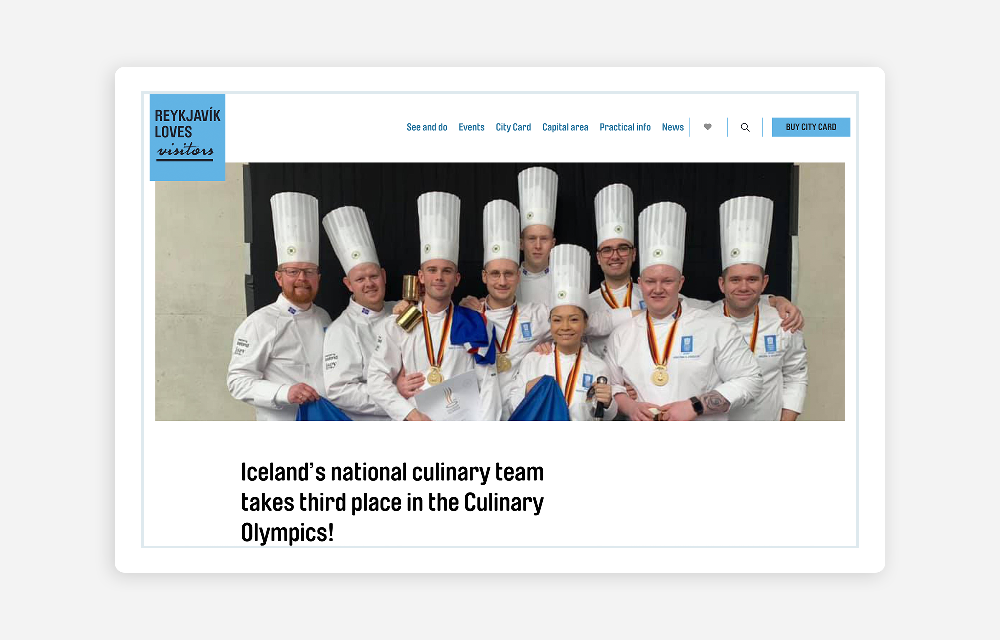Screenshot from the Visit Reykjavik website.