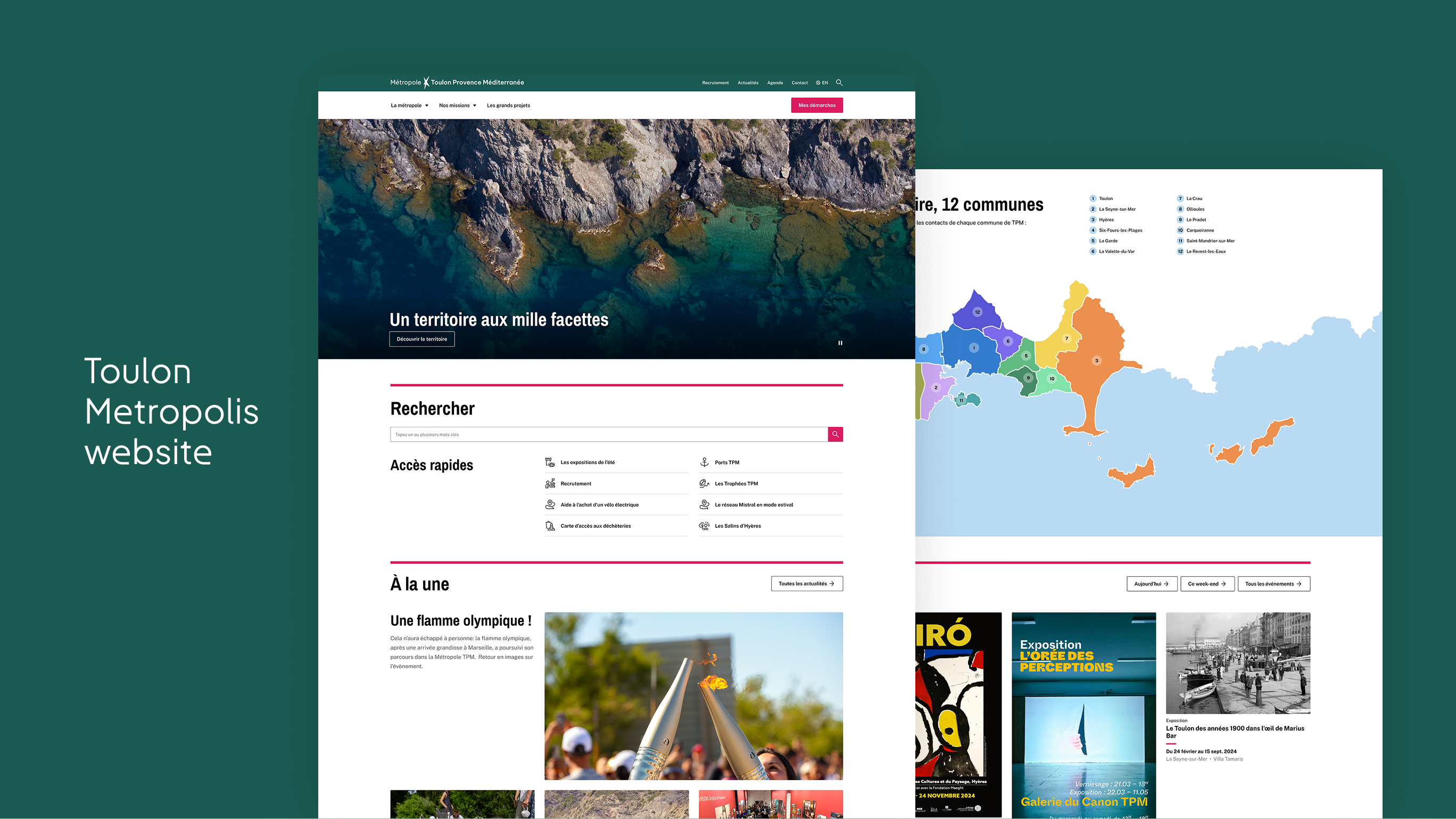 Homepage of the Metropolis website