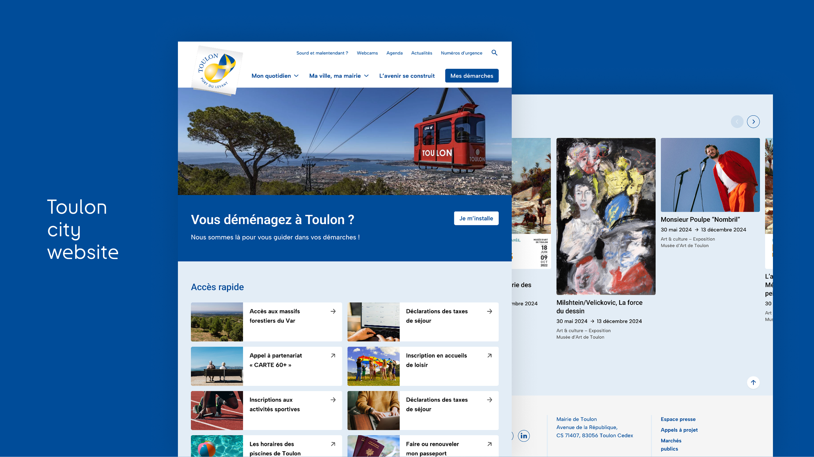 Homepage of the City Website