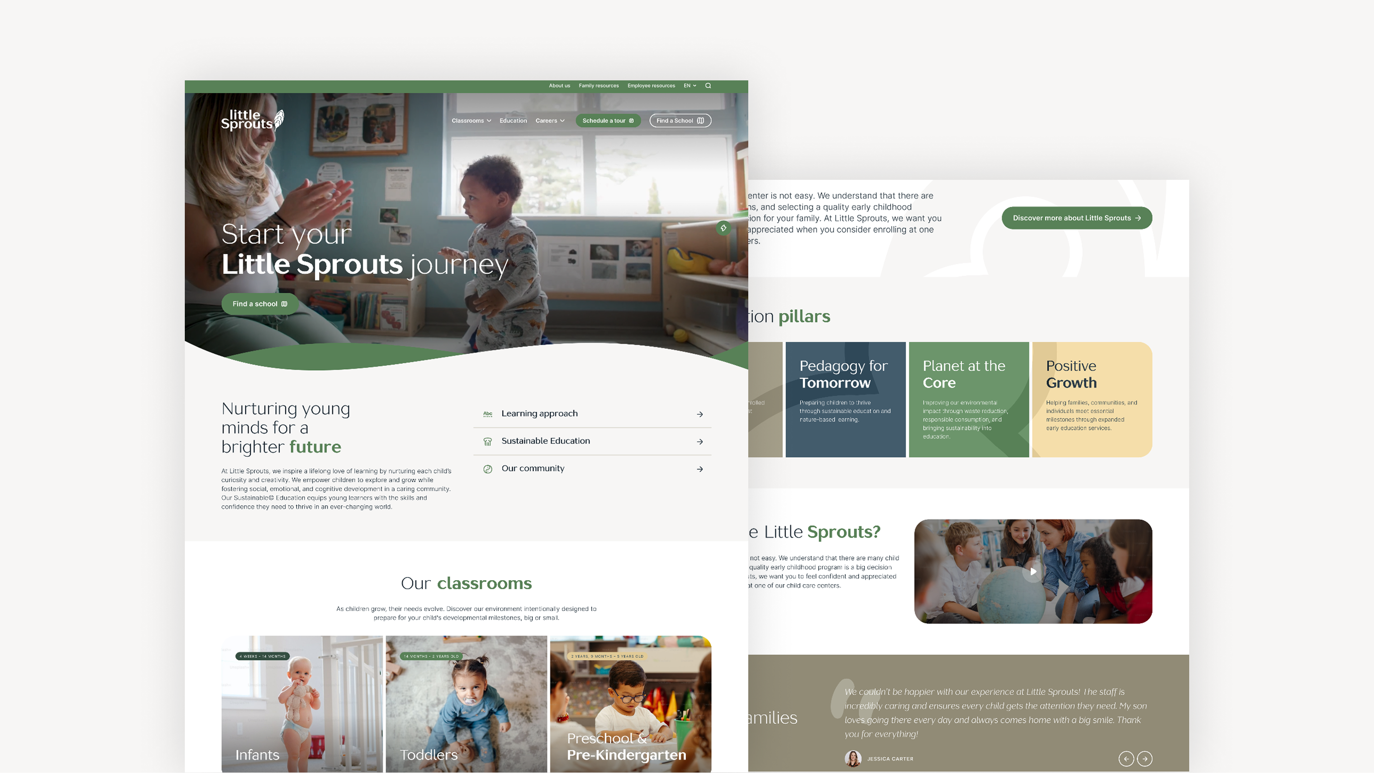 Little Sprout website homepage