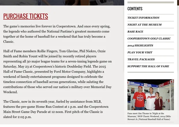 Paragraph element: Purchase tickets