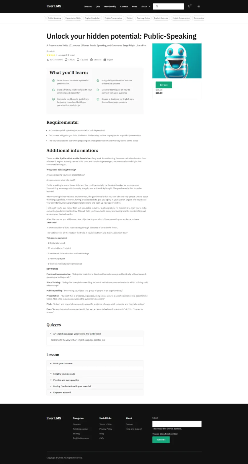 Course paid detail