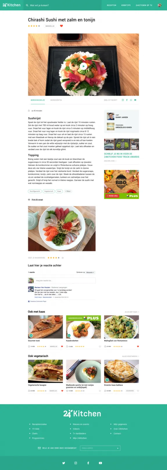 The 24kitchen recipe detail page