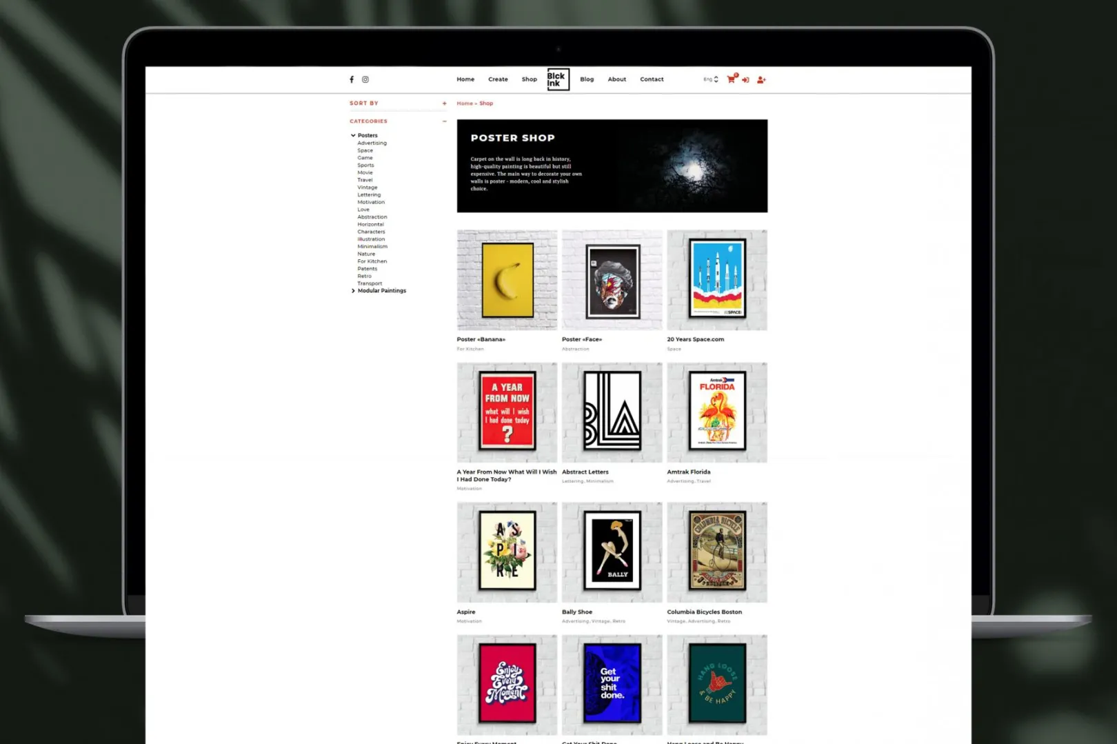 Blck ink catalog screenshot