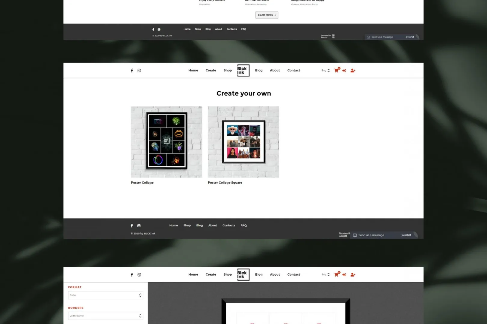 Blck ink custom products screenshot