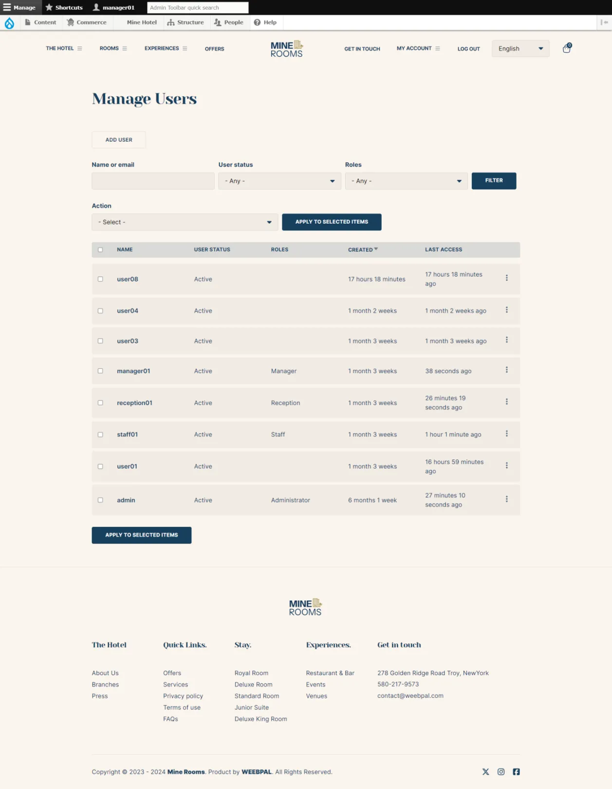 Manage User