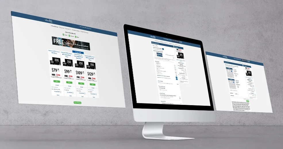 Suddenlink Communications Desktop View Work Examples