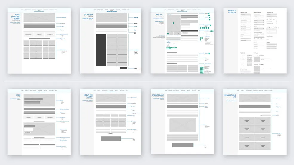 GARED Holdings Project Wireframes
