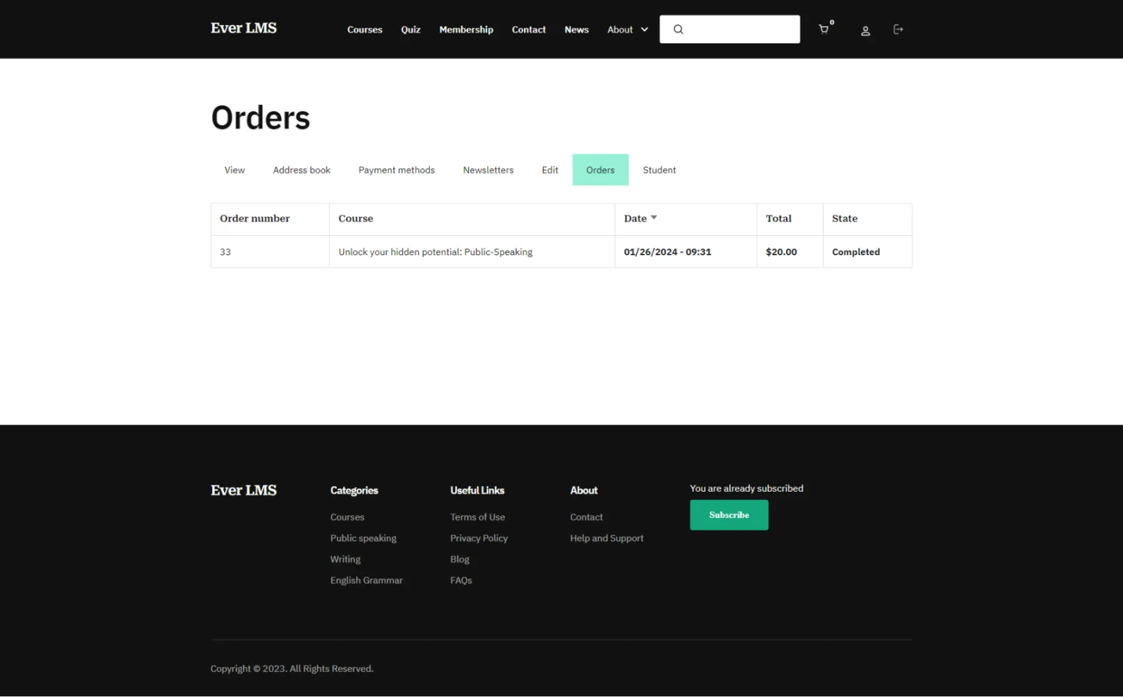 List orders