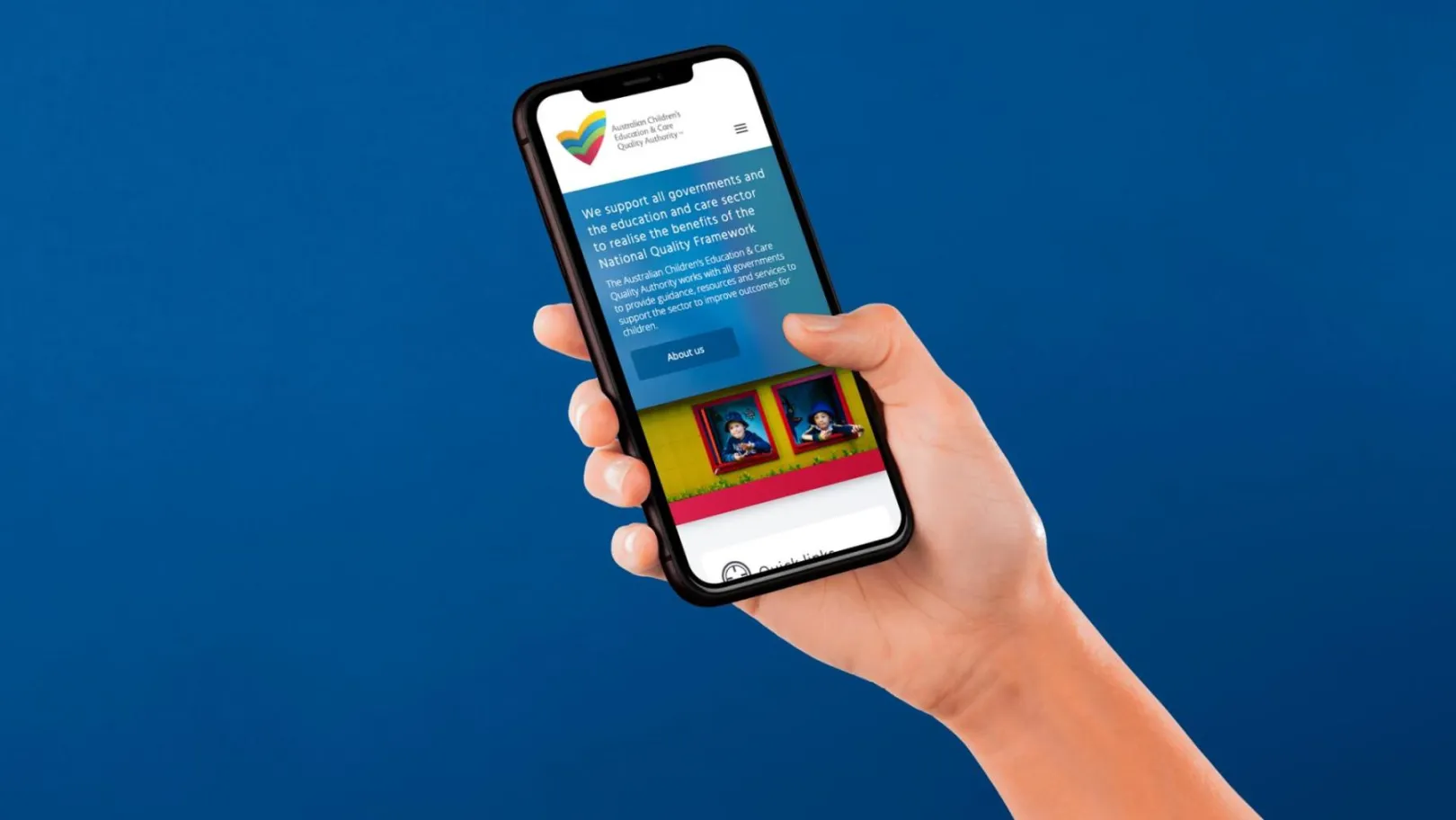ACECQA website on mobile