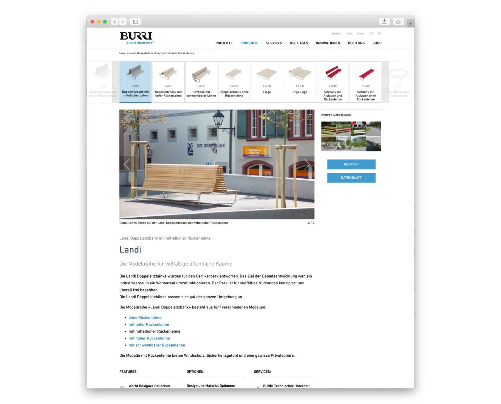 BURRI product page