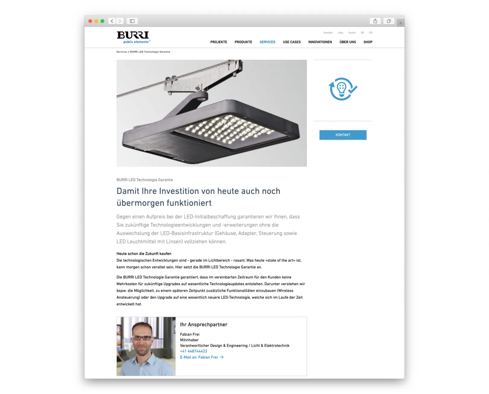 BURRI service page