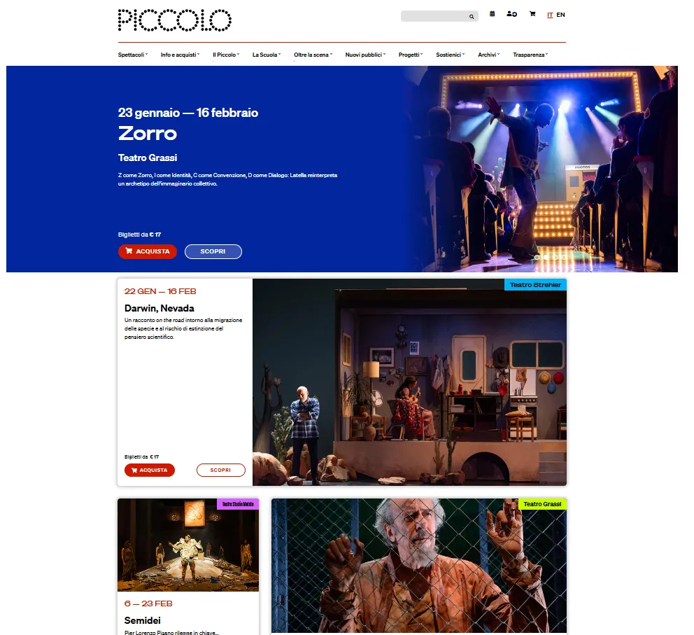 Piccolo Teatro di Milano site