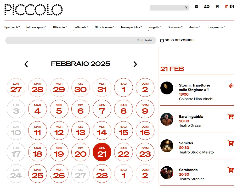 Events calendar