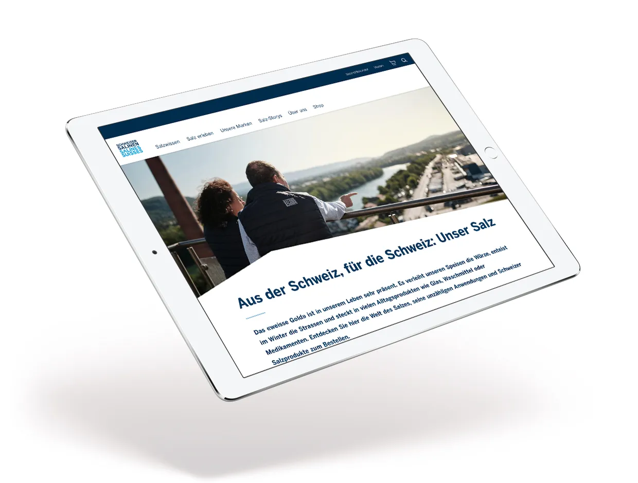 salz.ch tablet presentation