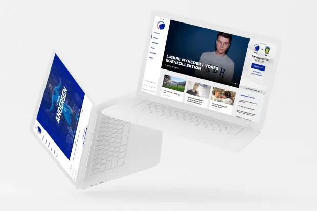 Screenshot of home page for FC Copenhagen
