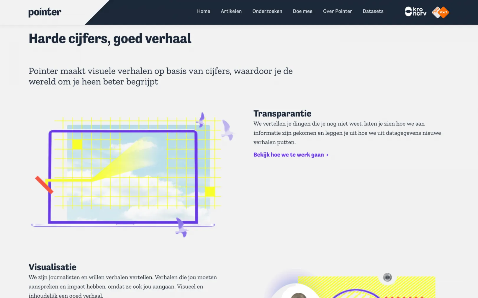 Part of the Pointer homepage