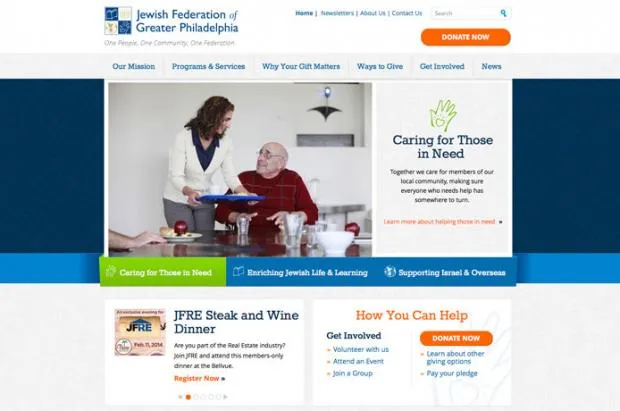 Jewish Federation of Greater Philadelphia Website by eCity Interactive