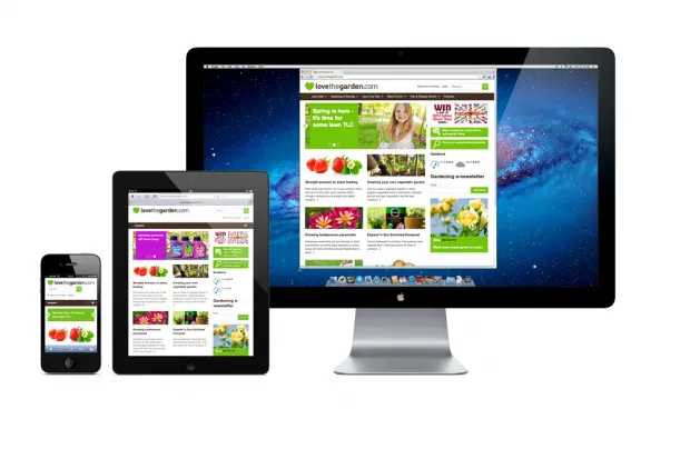 Lightflows web design - Love the garden website composite