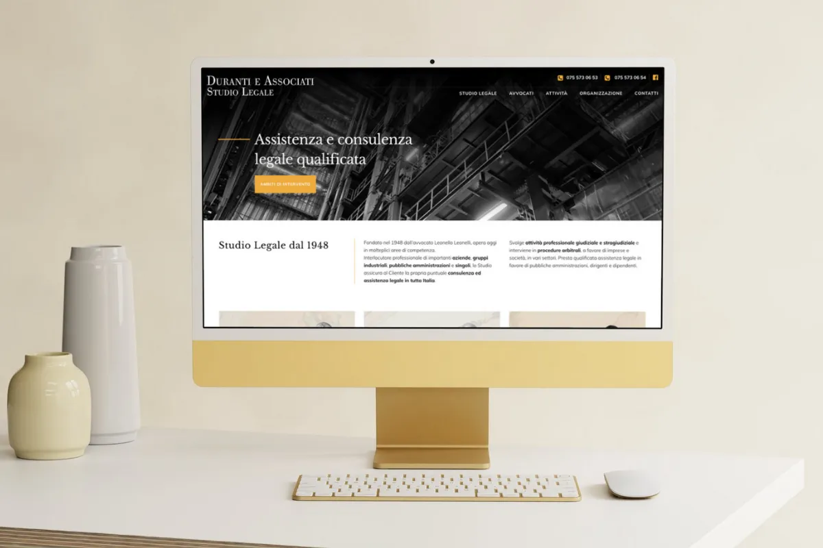 website homepage mockup