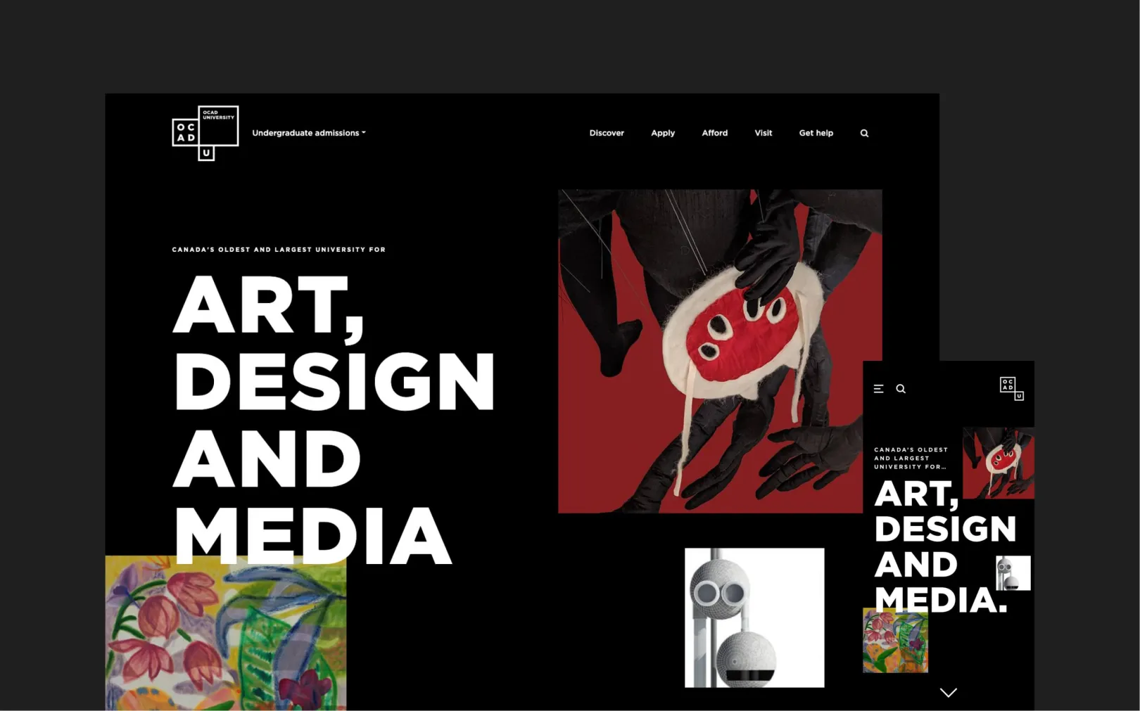 OCAD university homepage banners