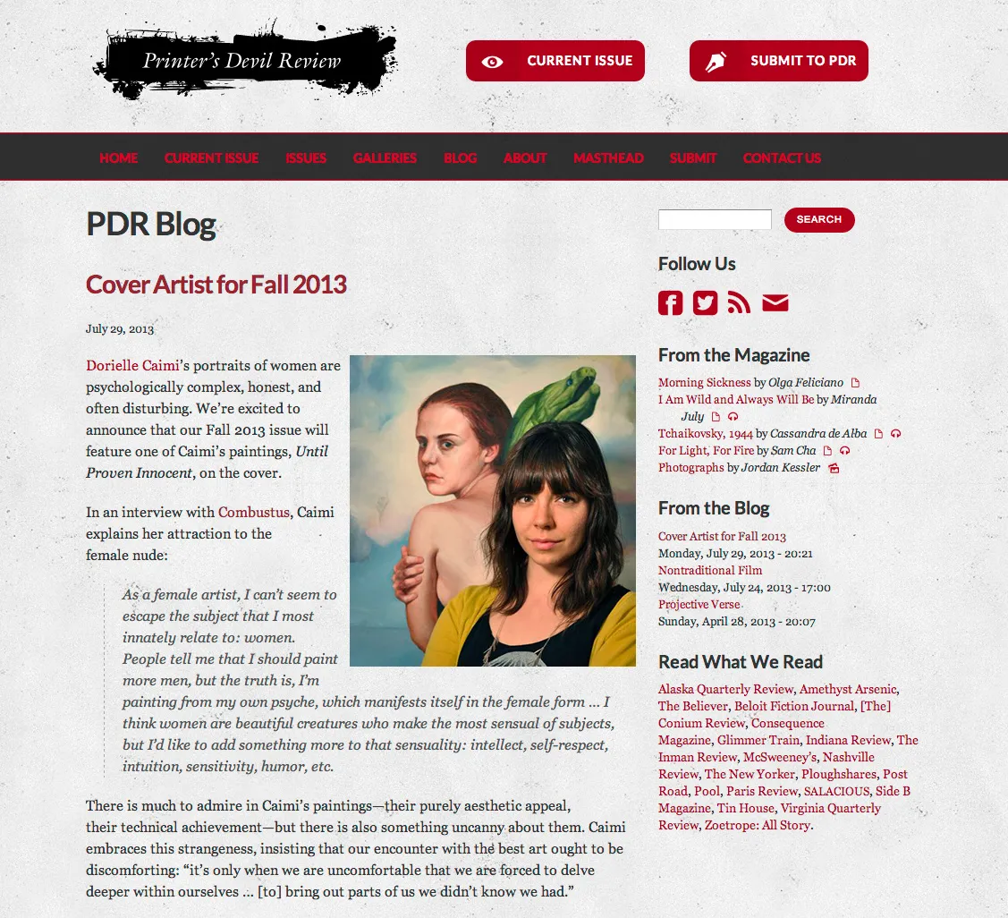 Standard Page with Blog Post and Icons