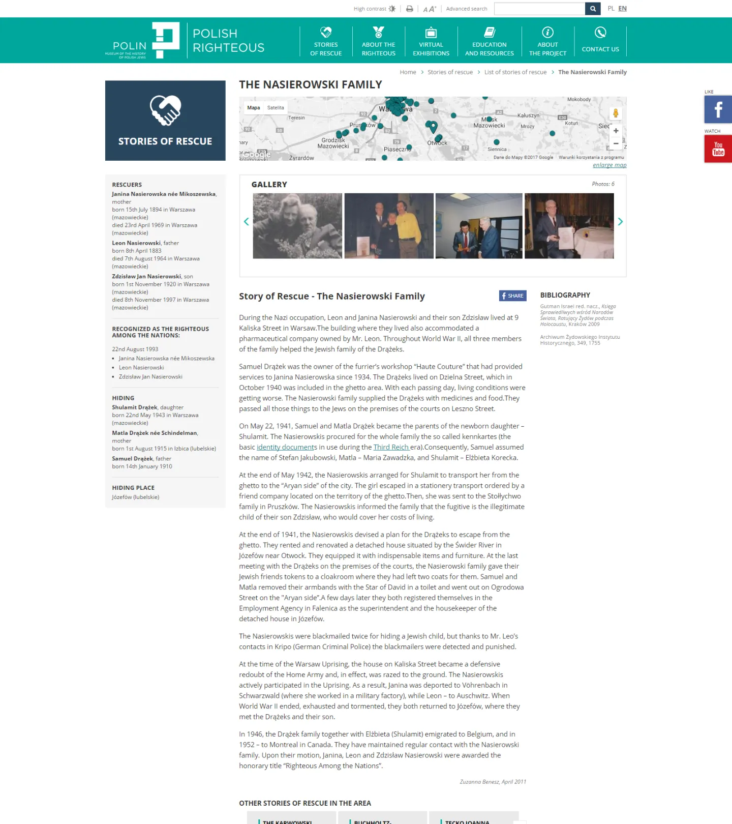 BlueSoft for POLIN Museum - Single article view