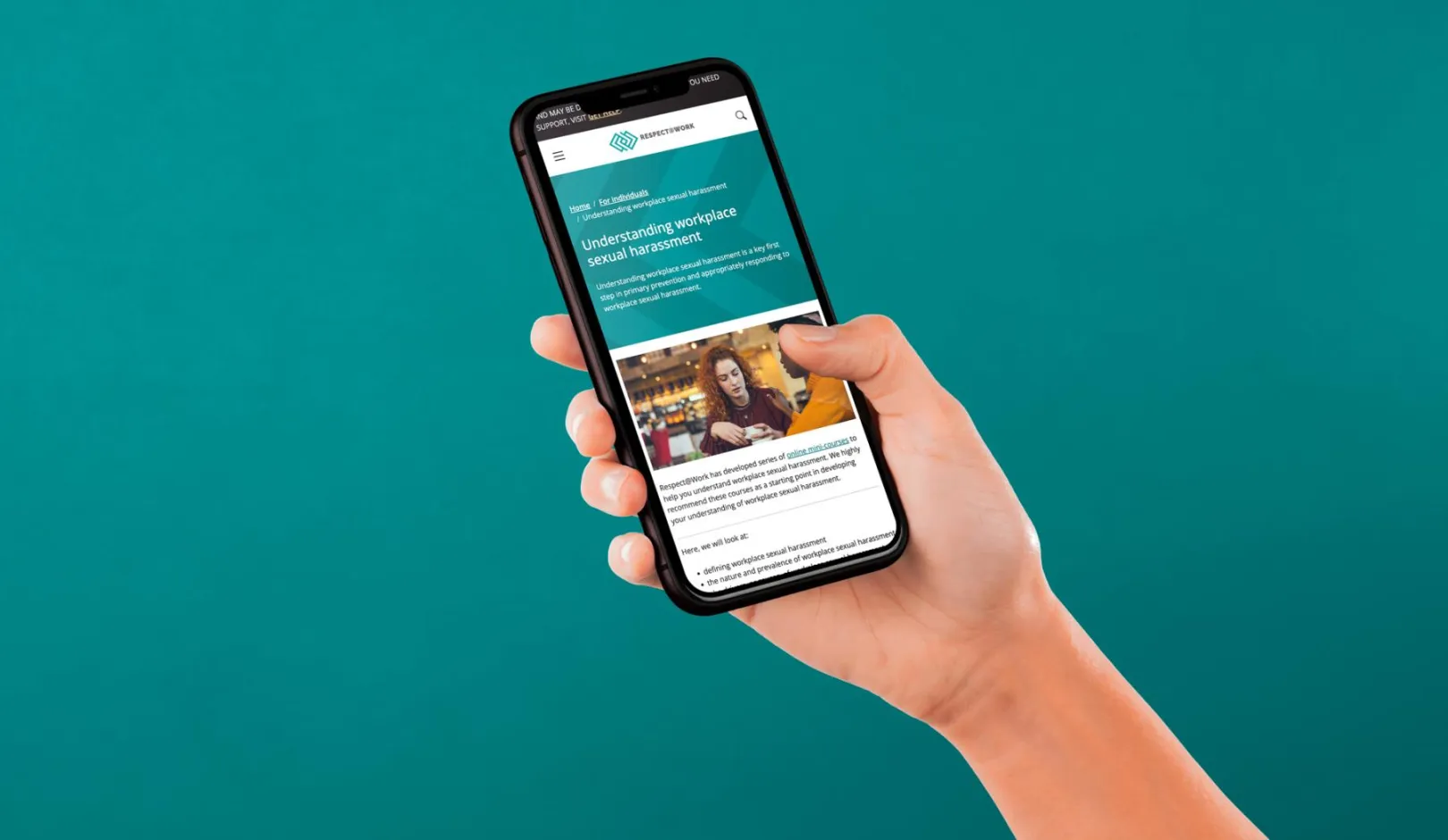 R@W site on mobile