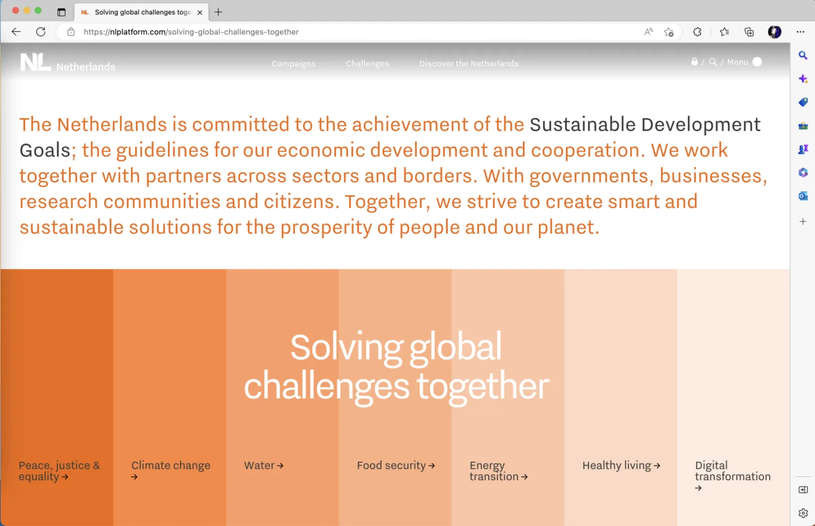 Solving global challenges together