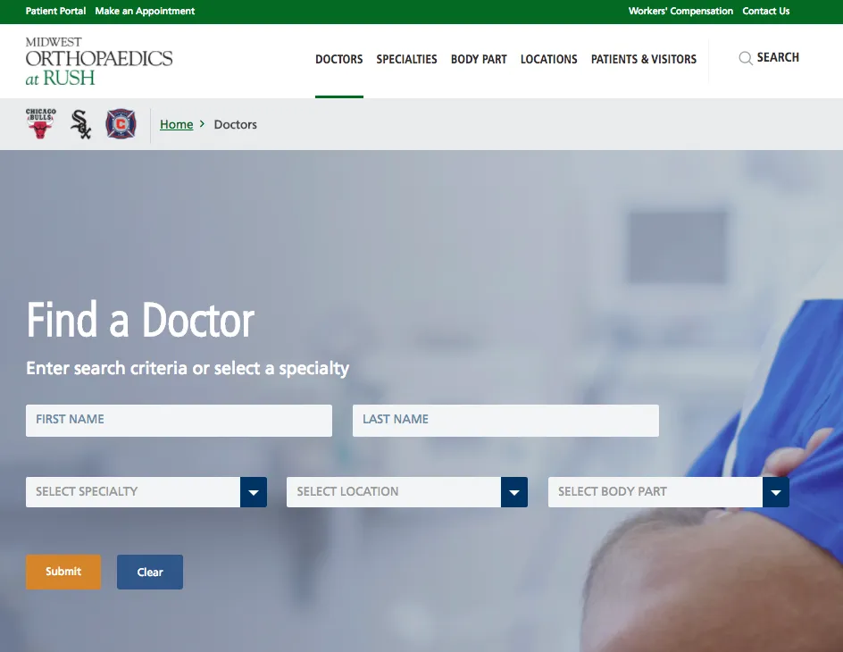 Midwest Orthopedics at Rush Doctor Search