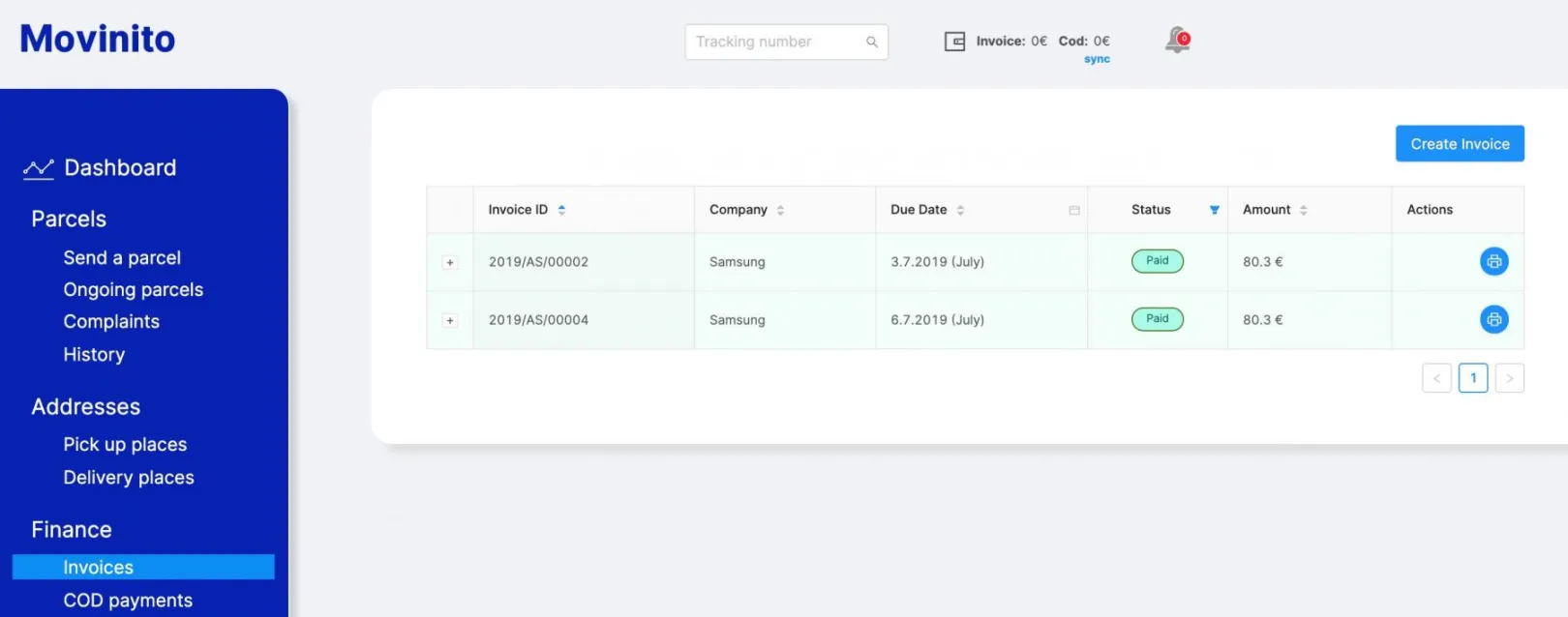 Movinito - Shipping service company