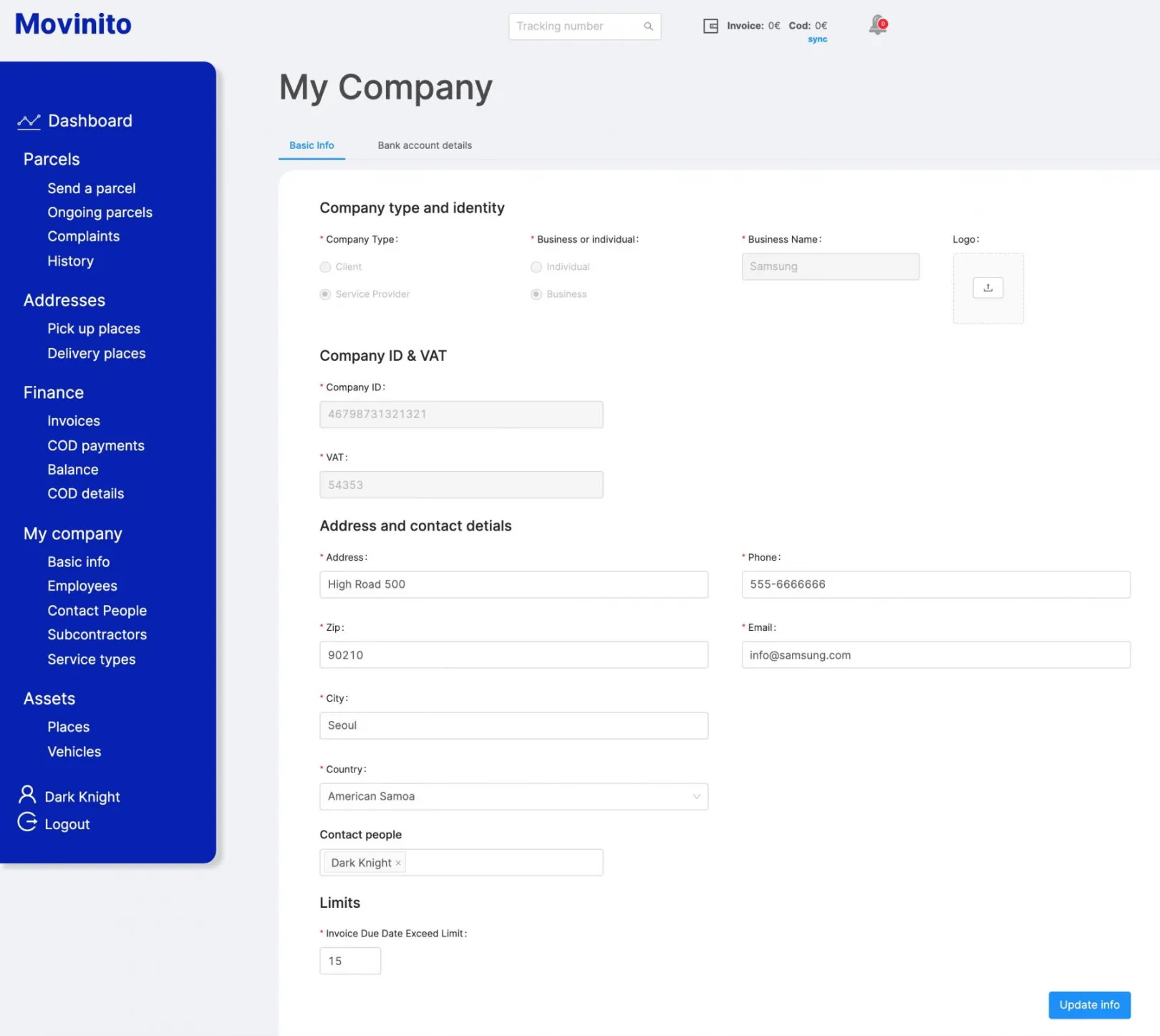 Movinito - Shipping service company