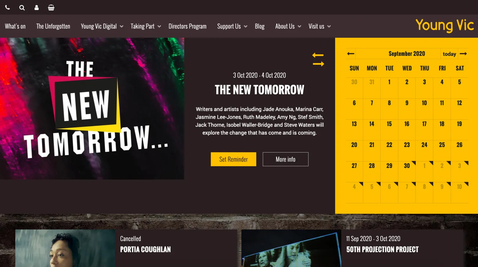 Young Vic homepage