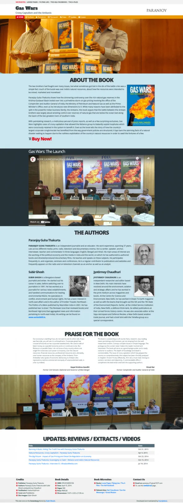 Homepage of Gas Wars