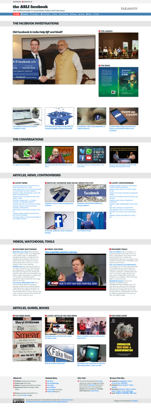 Homepage of The Asli Facebook