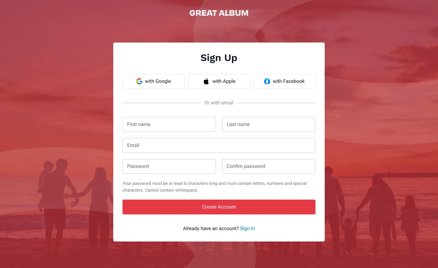 Sign Up