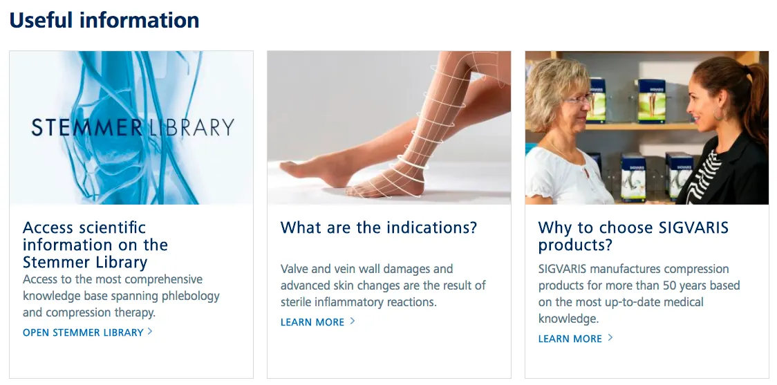 SIGVARIS Useful Information