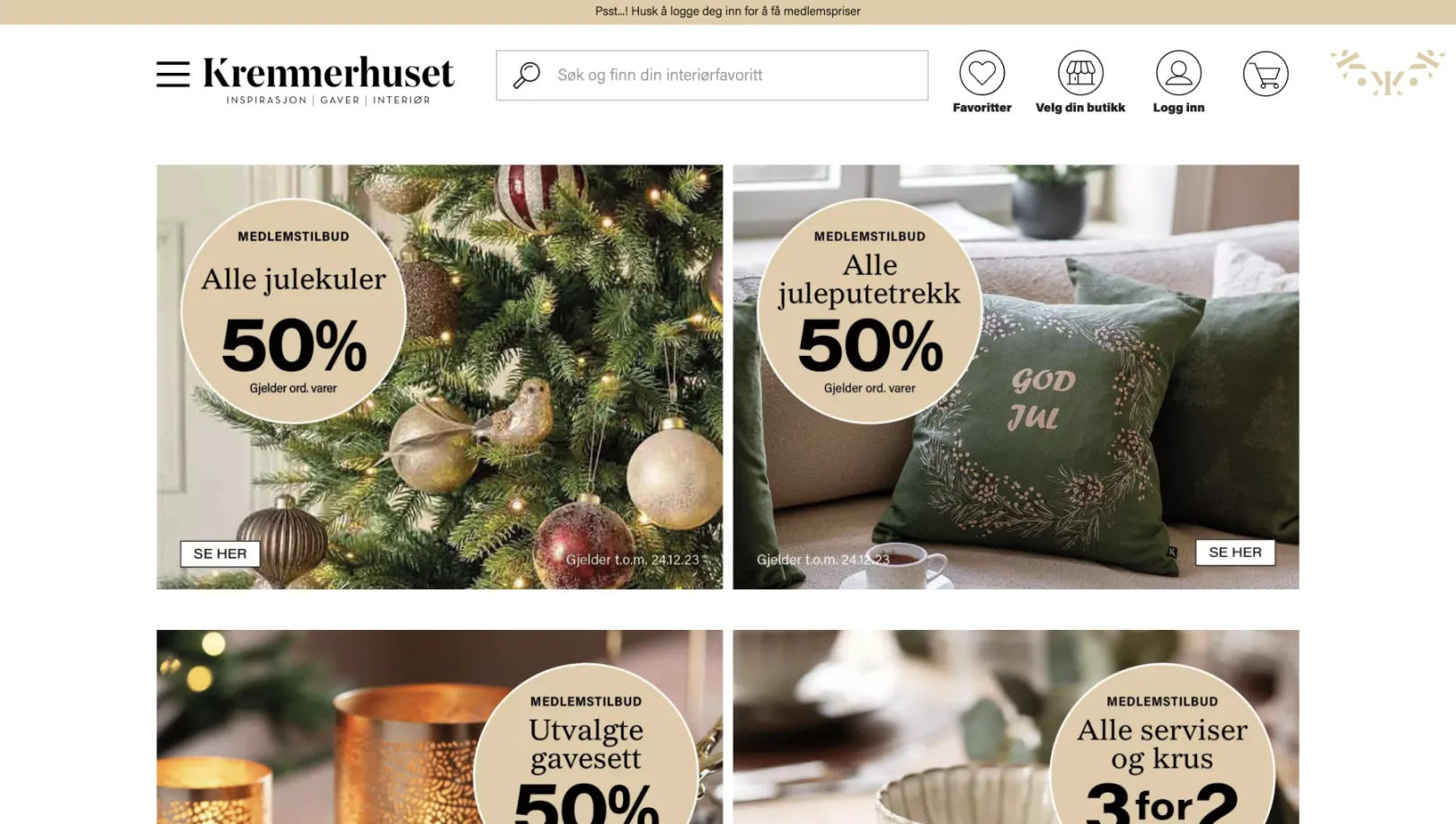 Homepage campaigns