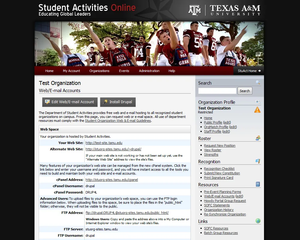 Web Accounts Panel