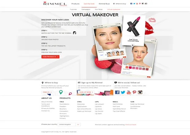 Rimmel Virtual Makeover