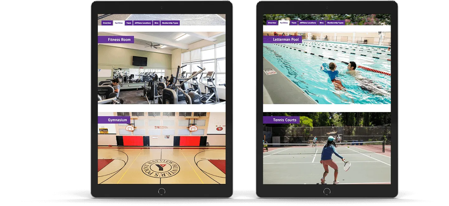 YMCA iPad Website by Chapter Three