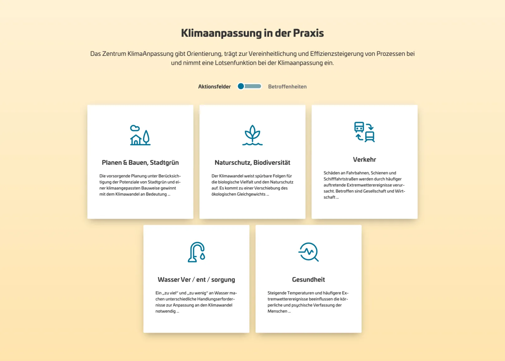Screenshot Zentrum KlimaAnpassung
