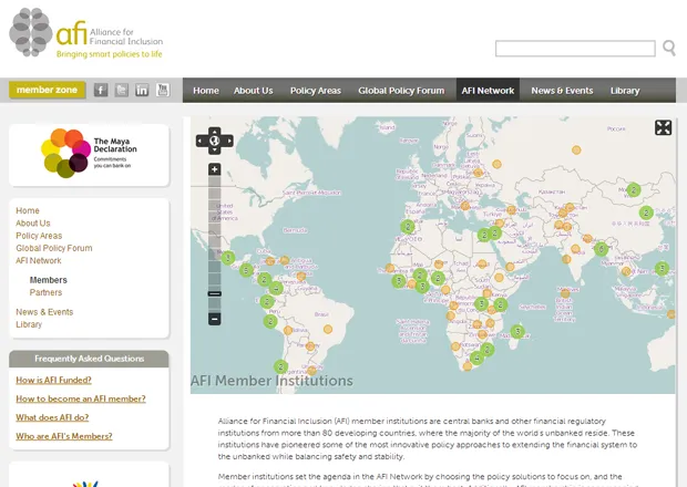 map of network members