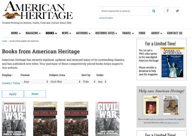Books Listing Page