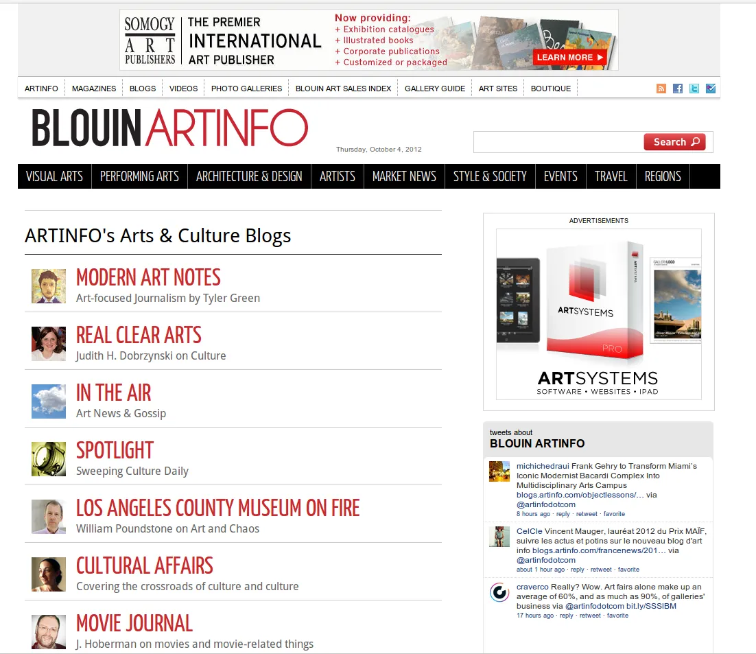 artinfo blogs