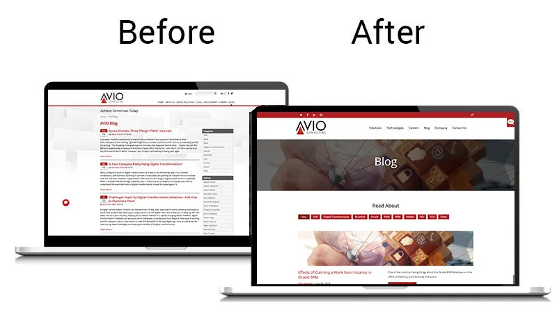AVIO Blog Before and After