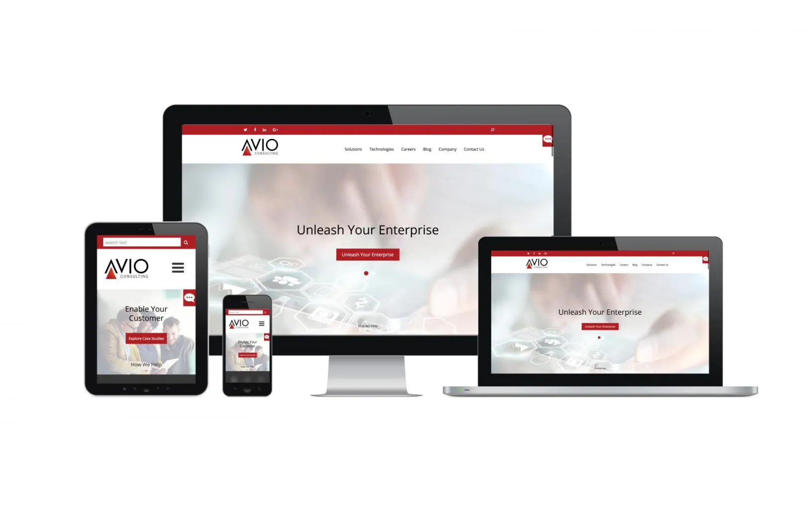 AVIO Responsive Home Before and After