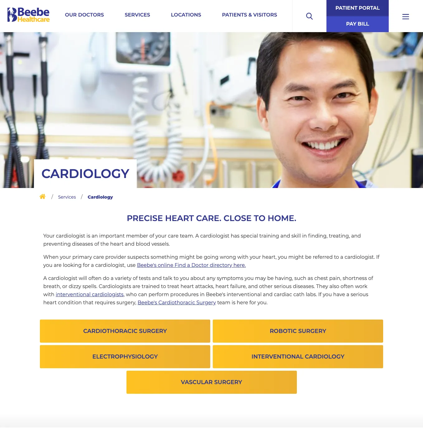 Service Line Page