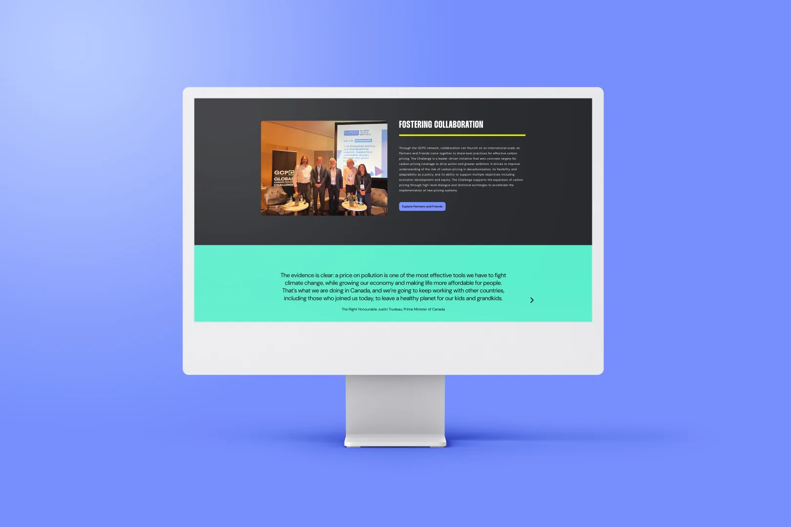Monitor Device Mockups with GCPC Website Screenshots