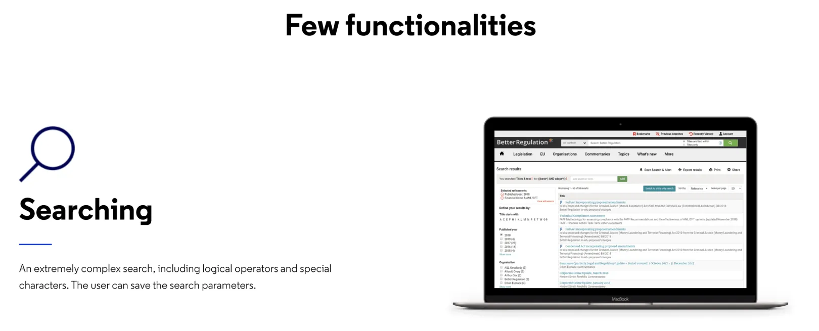 Functionalities 1